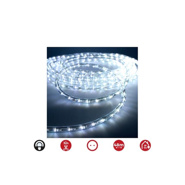 Flexibelt LED-slang 2 Vägar Multifunktion 48m. 36 Leds/m Kallvitt Ip44 (Inn- och Utomhusbruk) Edm