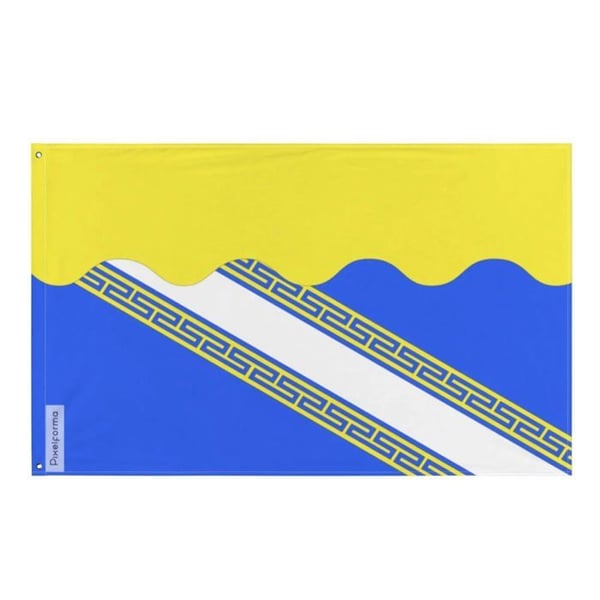 Flagga Morgon – 96 x 144 cm – Hållbar Polyester – 2 Metallöglor – Inomhus / Utomhus – Pixelforma