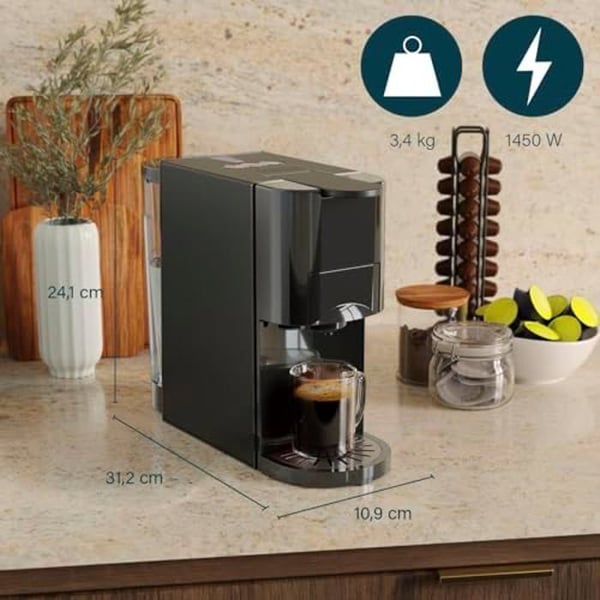 Multikapselkaffemaskin - PRINCESS - 4-i-1 - 19 bar - 800 ml - 1450 W