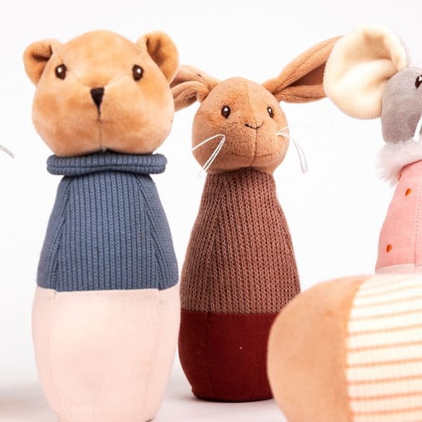 Keglespil - EGMONT TOYS - Små Venner - Blød - Dyr - 12 måneder og op