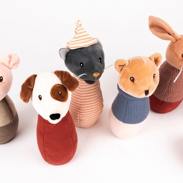 Keglespil - EGMONT TOYS - Små Venner - Blød - Dyr - 12 måneder og op