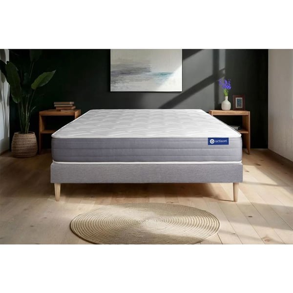 Sängset Madrass Sängbotten 200x200 cm - Grå Sängbotten (i kit) - Actilatex Dream