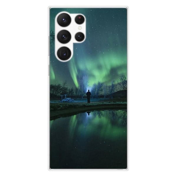 Siliconfodral - Kompatibel med Samsung Galaxy S23 Ultra - design av norrsken