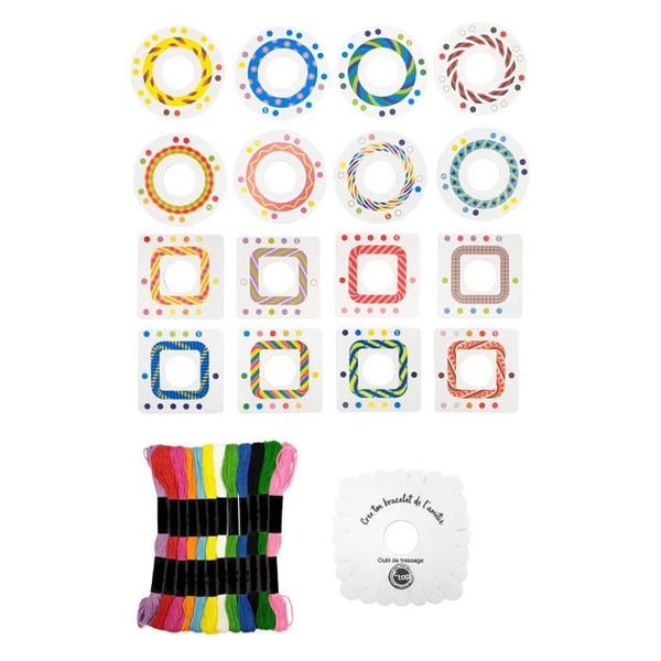 Kit för att göra vänskapsarmband - 16 olika mönster - Från 8 år - Kreativa hobbies