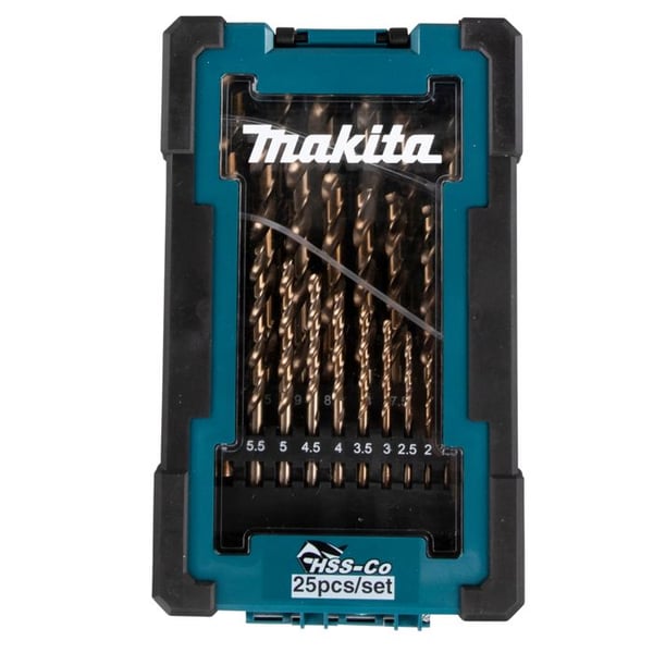 Kasse med 25 HSS-CO metalbor - MAKITA - D-67577