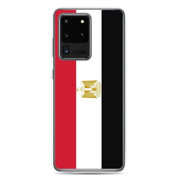 Mobilskal – Egyptens flagga – Kompatibel med Samsung Galaxy S20 – Mjuk fodral – Stöttålig och stötabsorberande – Pixelforma