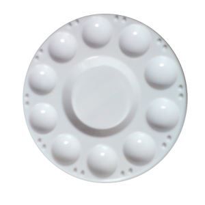 Rund palett - RAYHER - 10 fack - Plast - 17,5 cm - Ideal för målning