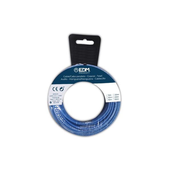 Elastisk eltråd 6mm Blå Halogenfri 25m