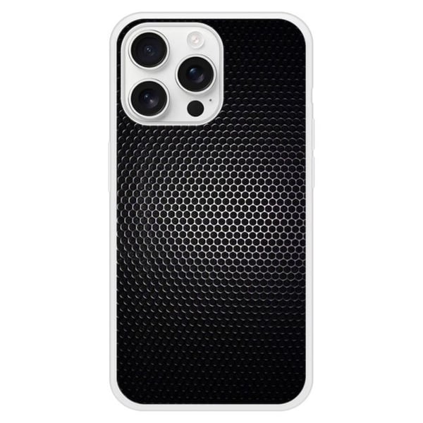 Coque i silikon förstärkt med tryck kompatibel med Apple iPhone 16 Pro Max Dark Metal