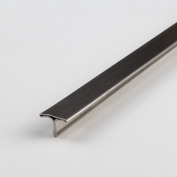 PROVISTON T-profil 7 x 14 x 2500mm anodiserad aluminium matt stål
