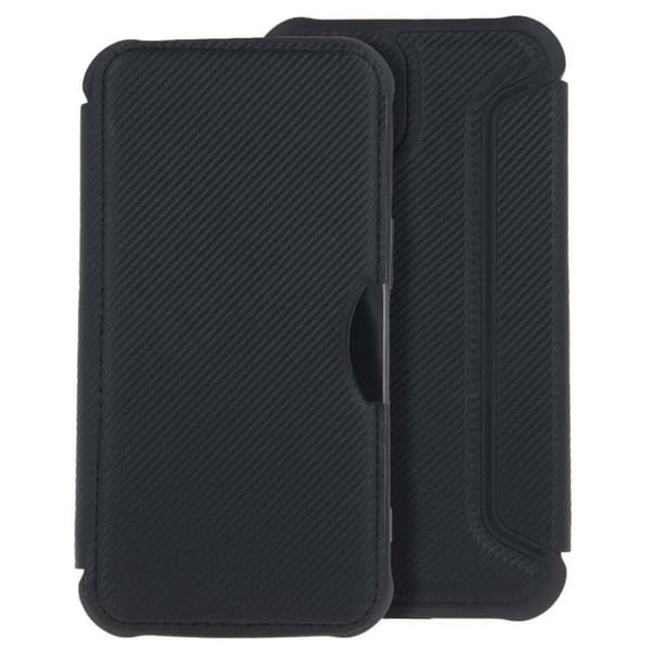 Étui Folio - Smart - Kolfiber - Svart - Kompatibel med Samsung Galaxy A54 5G - Magnetisk stängning