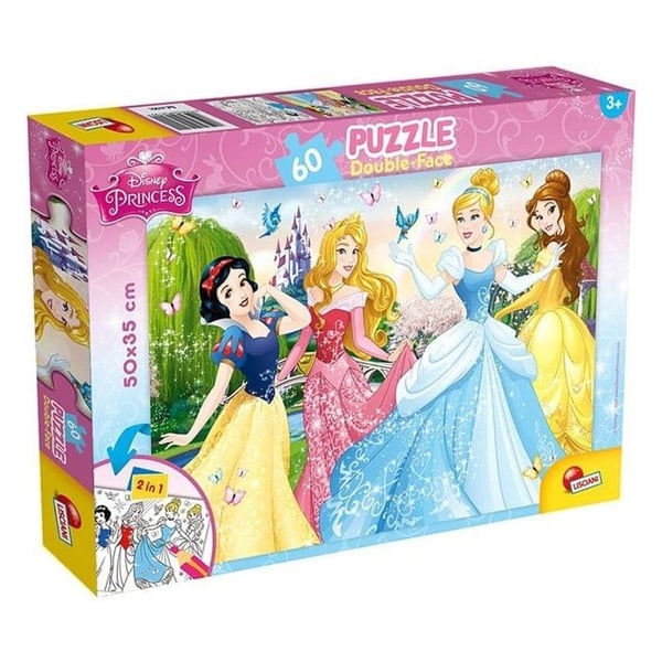 Pussel - Lisciani - WDP Klassiska Prinsessor - Dubbelansikte - 60 Bitar - 50x35cm