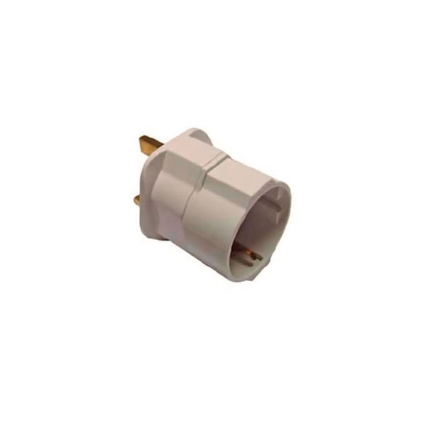 Europeisk Adapter Till Brittisk 13 A 250 V Vit (under Krympfilm)