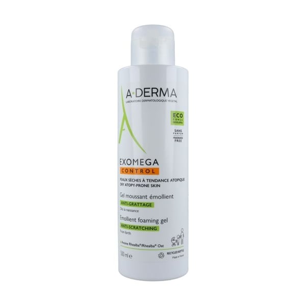 Gel Moussant Émollient - A-Derma - Exomega Control - 500ml - Anti-klåda - Atopiska hudtyper