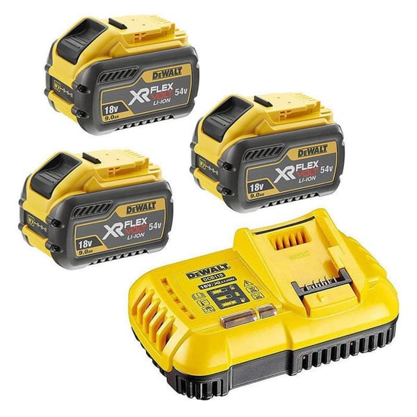 Batteripack - DEWALT - DCB118X3-QW - Laddare DCB118 - 3x DCB547 9,0Ah - XR FLEXVOLT 18/54V