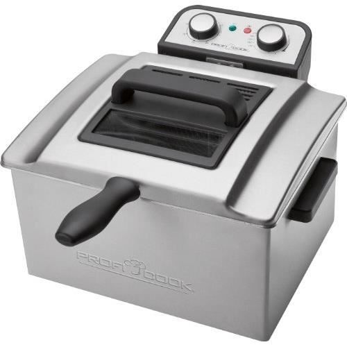 Kaksinkertainen rasvakeitin - PROFICOOK - PC-FR 1038 - 3000 W - 5 L - hopea