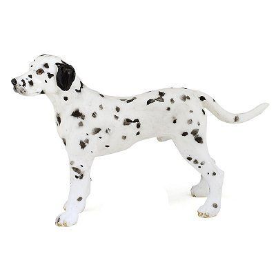 PAPO Dalmatiner Hundfigur - Handmålad - För barn från 3 år - Vit och svart