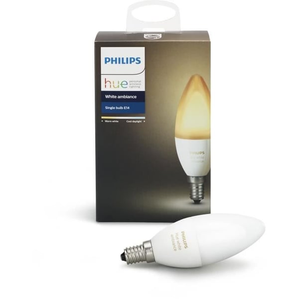 PHILIPS HUE Lampa Vit Ambiance flamma - 6 W - E14