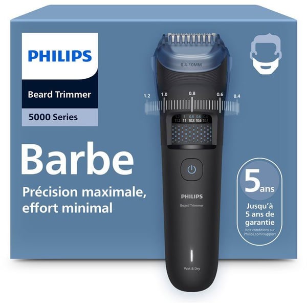 Precisionstrimmer för skägg - PHILIPS - Series 5000 BT5780/15 - Autonomi 1h40 - Trådlös - Svart