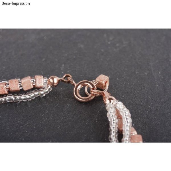 Delat ring, 7 mm ø, roséguld, 10 st