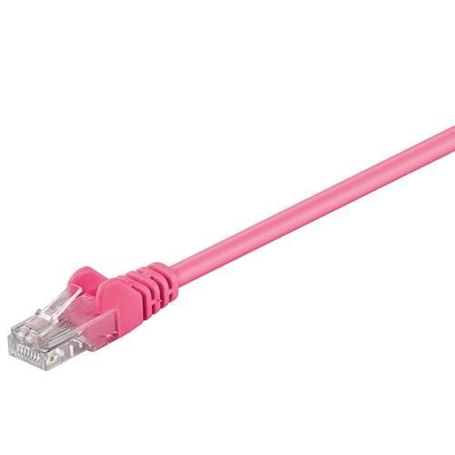Anslutningskabel WENTRONIC 95220-GB - 10m - Cat5e - Rosa - U/UTP (UTP)