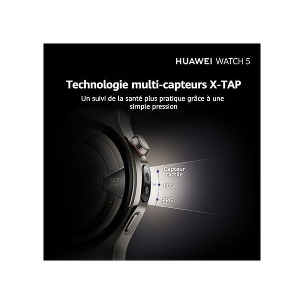 Smartklocka - HUAWEI - WATCH 5 - Titan - AMOLED-skärm 1.5" - Batteritid 12 dagar
