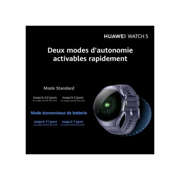 Smartklocka - HUAWEI - WATCH 5 - Titan - AMOLED-skärm 1.5" - Batteritid 12 dagar