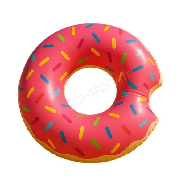 Giant Blow-Up Donut Float 105 cm Flerfärgad för Barn och Vuxna Pool eller Strand