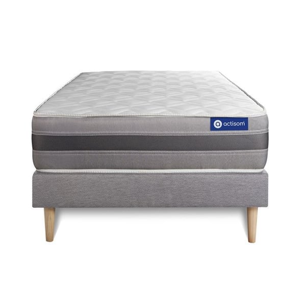 Sängset Madrass Sängbotten 80x200 cm - Grå Sängbotten (i kit) - Actilatex Relax