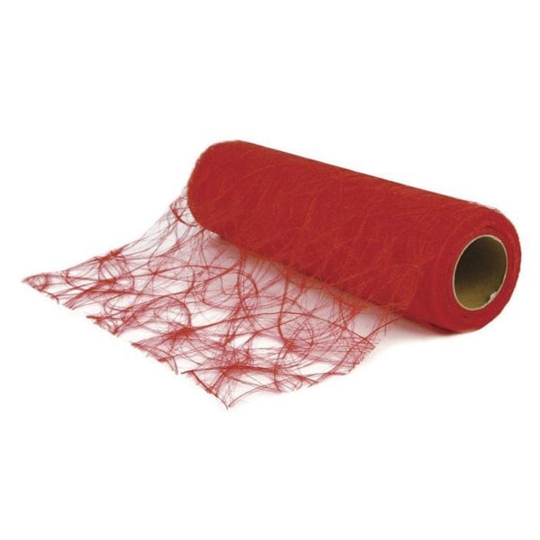 Silke fiber: Modern, 30 cm, rulle 25 m, röd