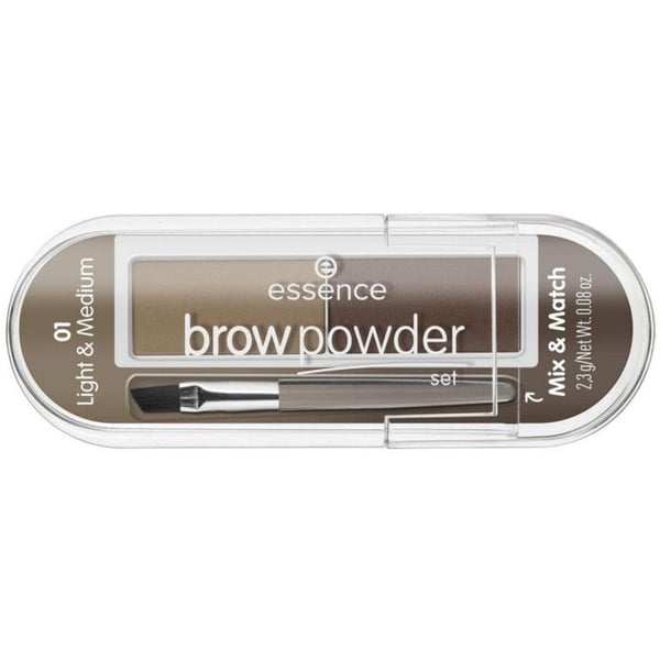 Essence - Eyebrow Powder Set - 01 Light & Medium