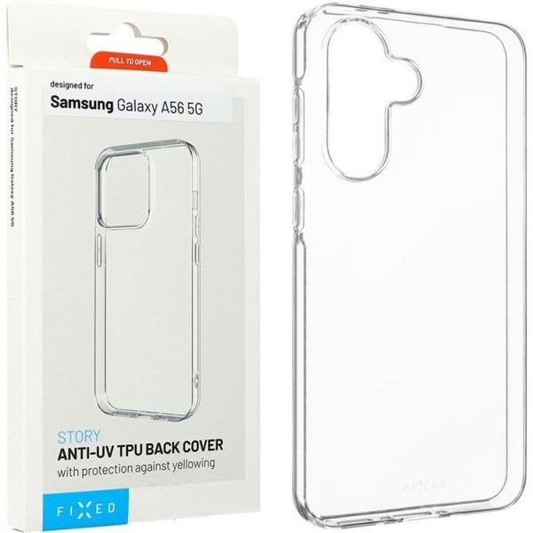 Baksida - FIXERAD - Galaxy A56 5G - TPU - Transparent - AntiUV-skydd