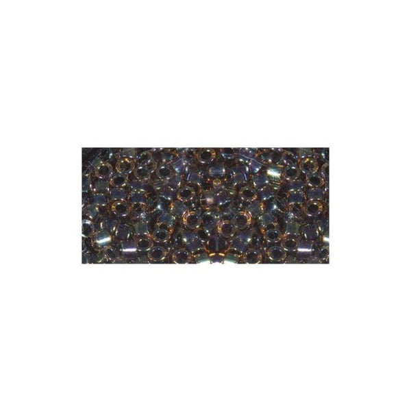 Delica-rocailles, 2,2mm transparent regnbåge, låda, regnbåge, 9g