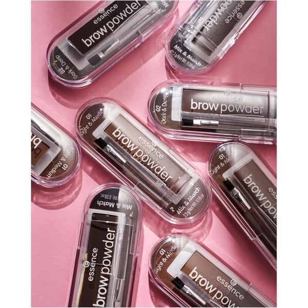 Essence - Eyebrow Powder Set - 01 Light & Medium
