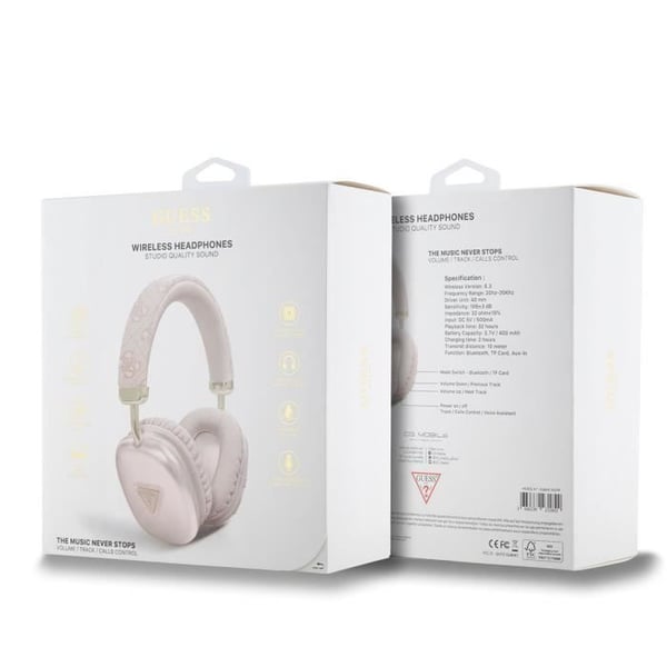 Trådlösa stereohörlurar Bluetooth 5.3 4G Triangle Guess Rosa