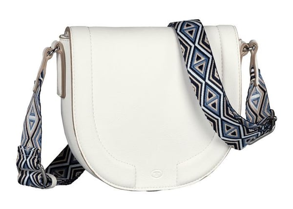 Axelväska - TOM TAILOR - Nani Saddle Bag - Vit - 100% polyuretan - 22x16x6 cm