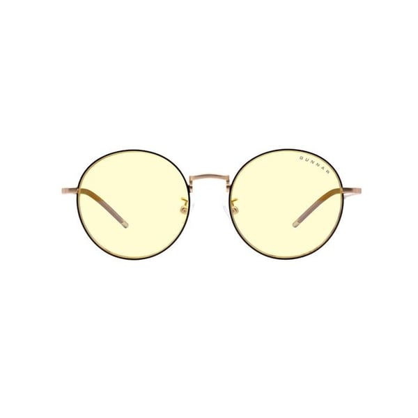 Lunetter Gunnar Anti-blått ljus och Anti-trötthet - ELLIPSE BLACK/GOLD | AMBER (65% filtrering)