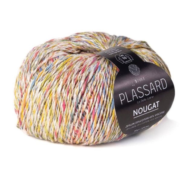Plassard - Sommartråd Plassard flerfärgad Nougat Stickning eller Virkning Korall Col. 50