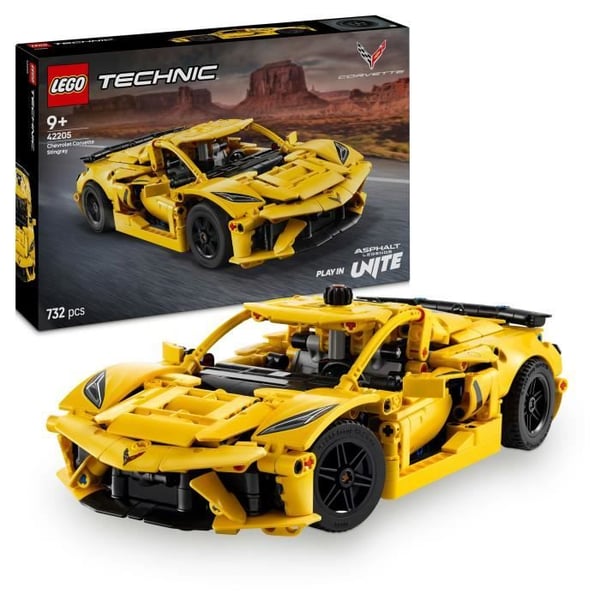 LEGO Technic 42205 Chevrolet Corvette Stingray - Sportbil för pojkar från 9 år