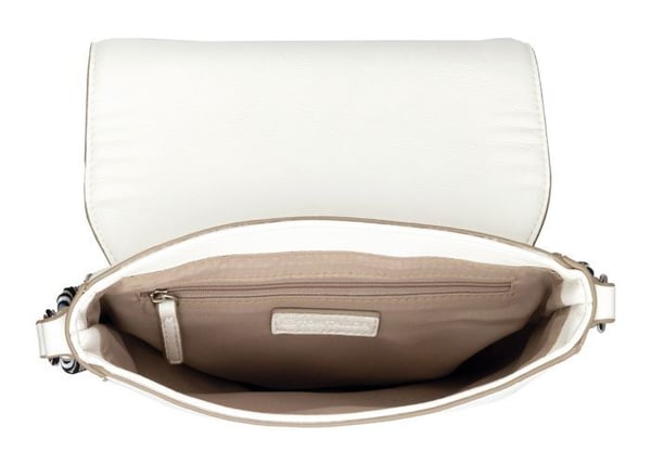 Axelväska - TOM TAILOR - Nani Saddle Bag - Vit - 100% polyuretan - 22x16x6 cm