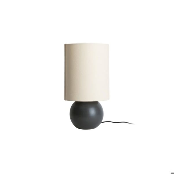 Bordslampa - LEITMOTIV - Alma Ball - Keramik - Skärm i tyg - Inomhus