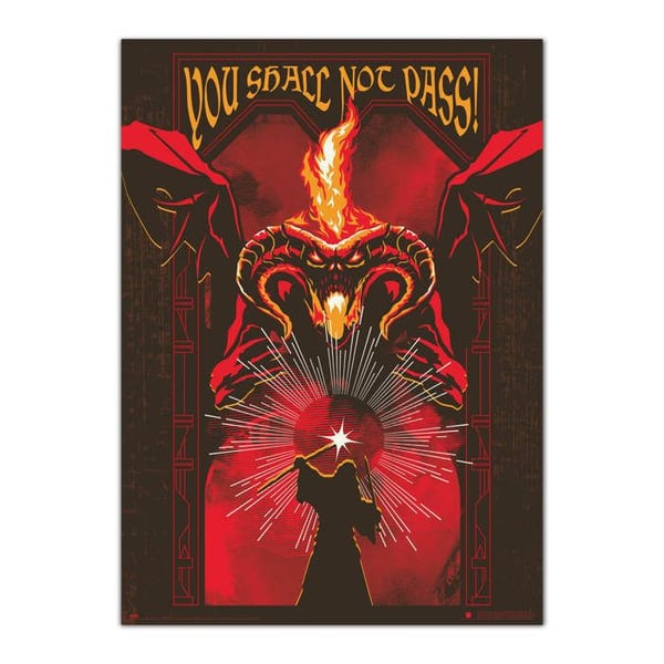Ringen om ringen Balrog självlysande affisch