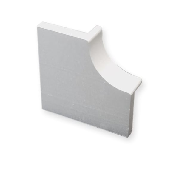 Vänster ände för väggprofil 22 x 22 mm Aluminiumprofil med spår Anslutning via Küberit-kontakt