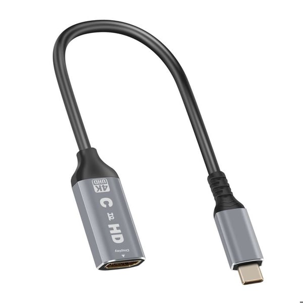 USB C till HDMI 4K Högupplöst Kompakt Design LinQ Svart