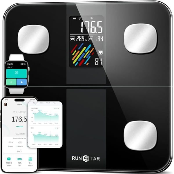 Viktbalans Person Intelligent - RunSTAR - 400 lb - Hög Precision - Stort Anslutet Display