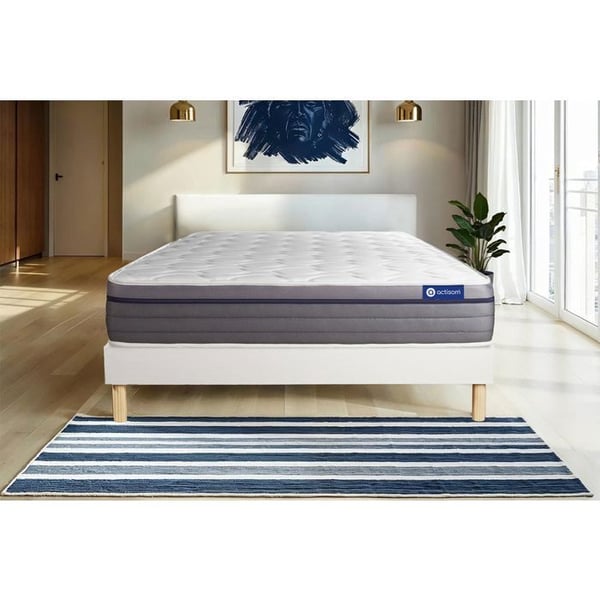 Sängset Madrass Sängbotten 140x190 cm - Vit Sängbotten (i kit) - Actiflex Zen