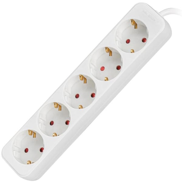 Multiprise - Lanberg - 5 Schuko-uttag - 1,5 m - Vit - Inomhus