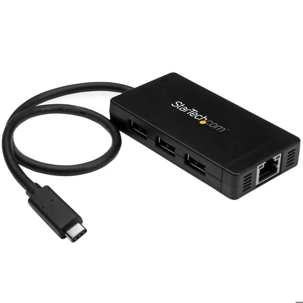 USB 3.0-hub - STARTECH - USB-C - 3 portar USB-A - Gigabit Ethernet - Kompakt och lätt