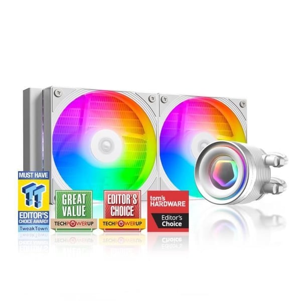 Vätskekylare - ID-COOLING - FX240 INF - 240 mm - Vit - 2900 varv/min