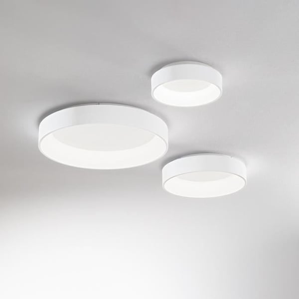 LED-plafondlampa - IDEAL - ZIGGY - Rund 45 cm - Svart - 3000K - Ej dimbar